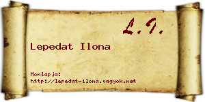 Lepedat Ilona névjegykártya